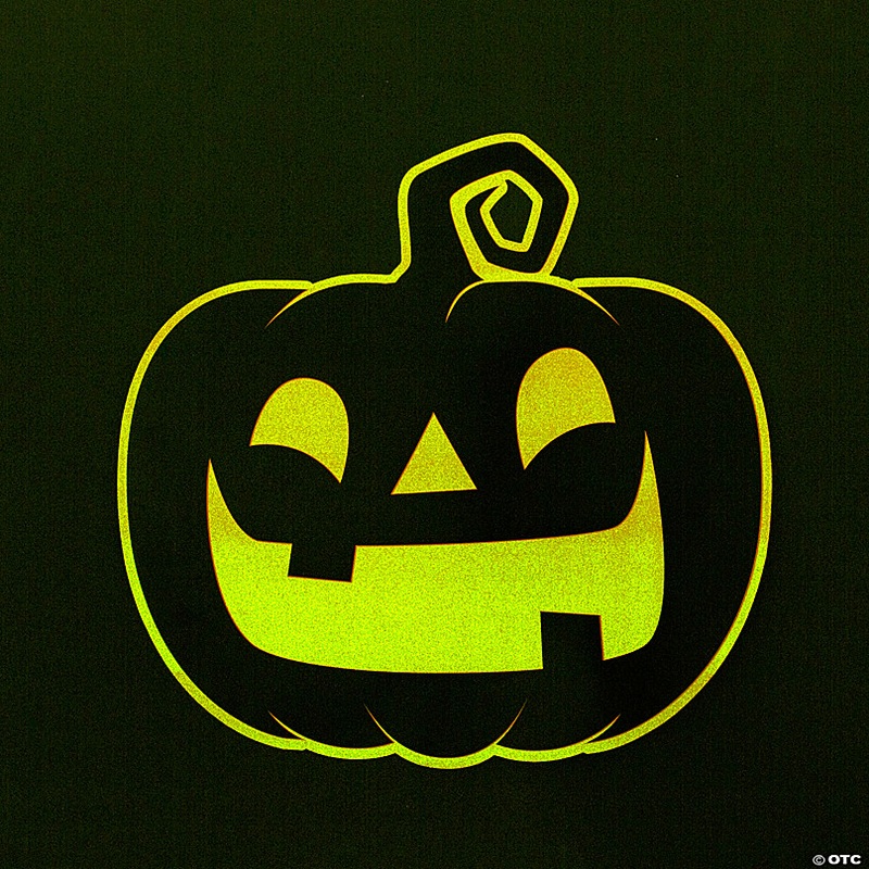 16 1/2 x 16 Glow-in-the-Dark Halloween Jack-O-Lantern Cutouts - 6 Pc.