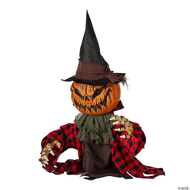 2 Ft. Groundbreaker Orange Pumpkin Man Animated Prop Halloween Decoration
