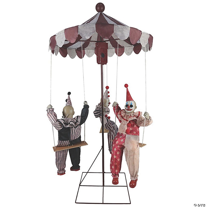 28 Animated Clown-Go-Round Halloween Decoration