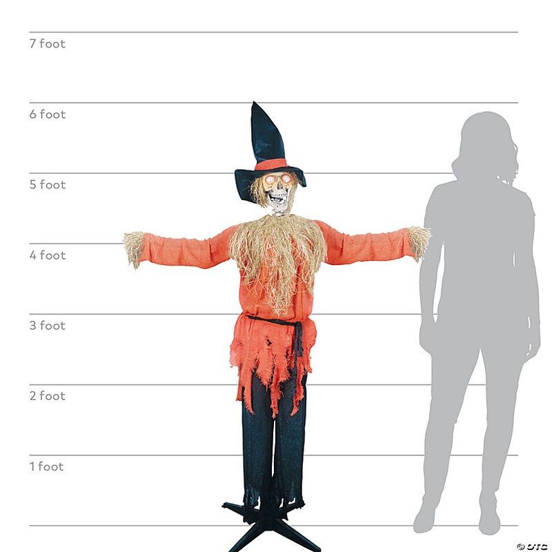 72 Animated Standing Scarecrow Halloween Decoration