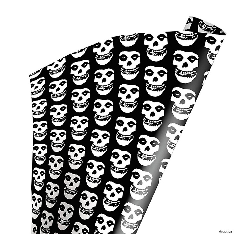 96 x 30 Wrapped in Terror Misfits Skull Wrapping Paper