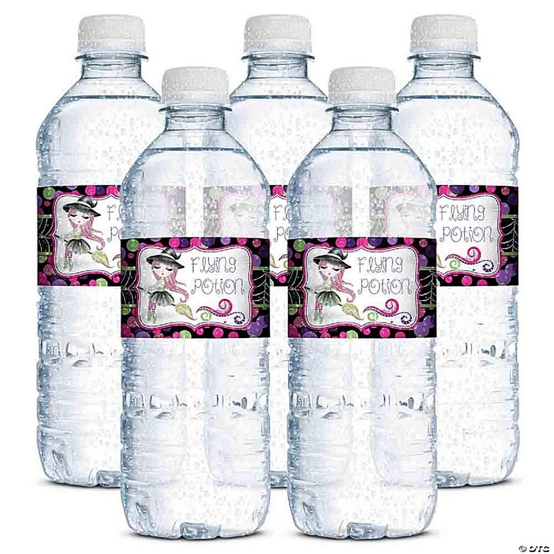 AmandaCreation Halloween Witch Water Bottle Wrappers 20pc.