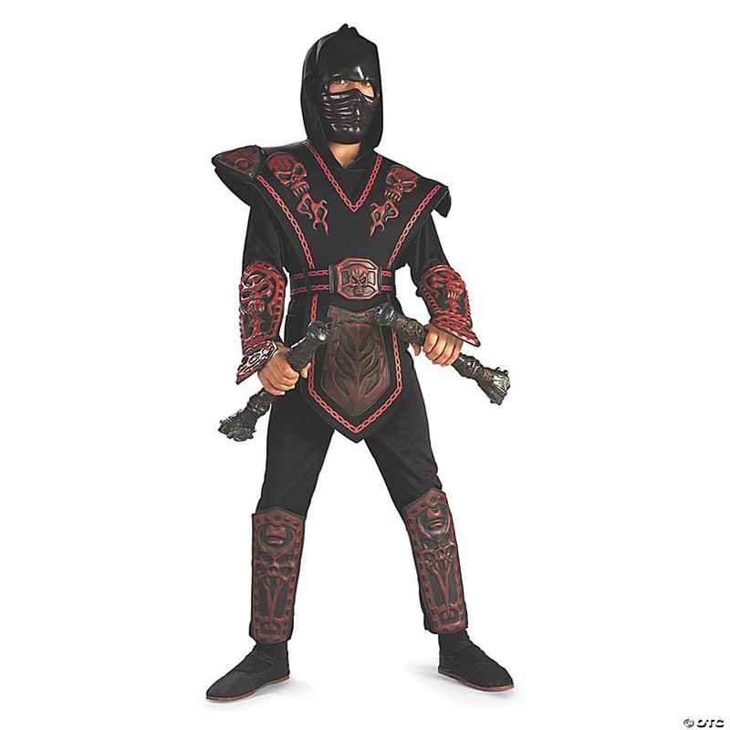 Boy's Red Skull Warrior Ninja Costume - Medium