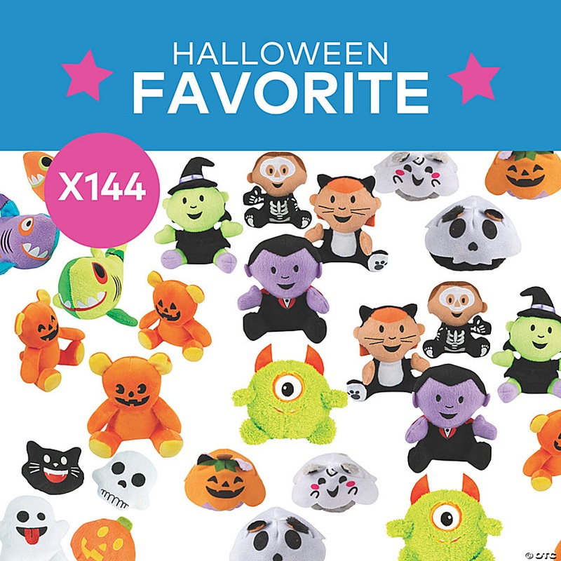 Bulk Halloween Stuffed Characters & Icons Giveaway Kit for 144