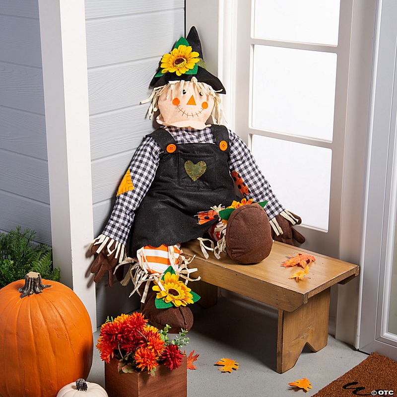 Female Stuff-a-Scarecrow Halloween Decoration