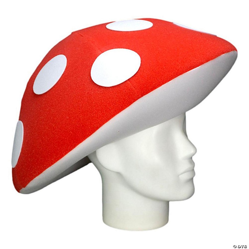 Foam Party Hats Mushroom Head Hat - Photo Booth Prop - Party Favors -Halloween - Crazy Hat Day