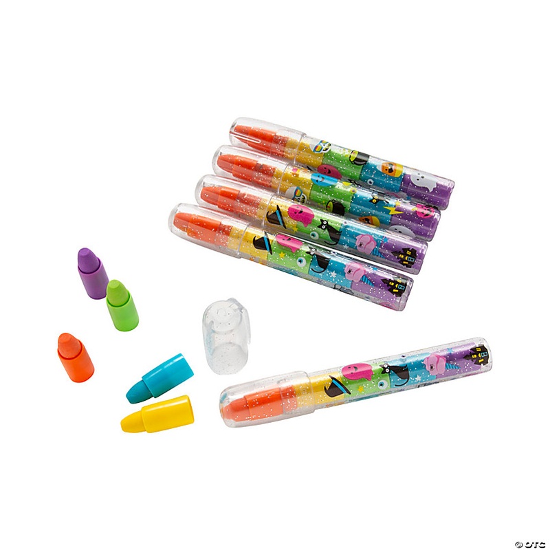 Halloween Glitter Stacking Erasers - 12 Pc.