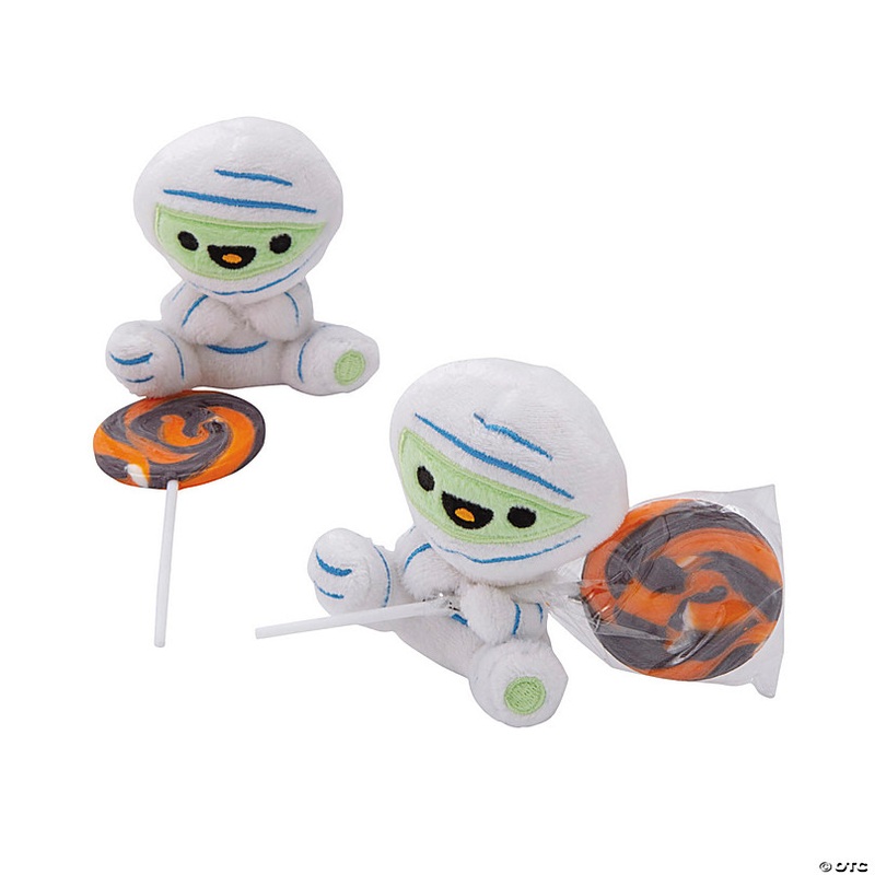 Halloween Mini Stuffed Mummies with Lollipops for 12