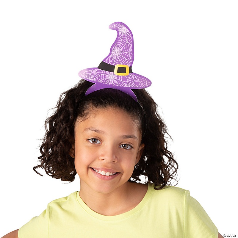 Halloween Witch Hat Headbands - 12 Pc.
