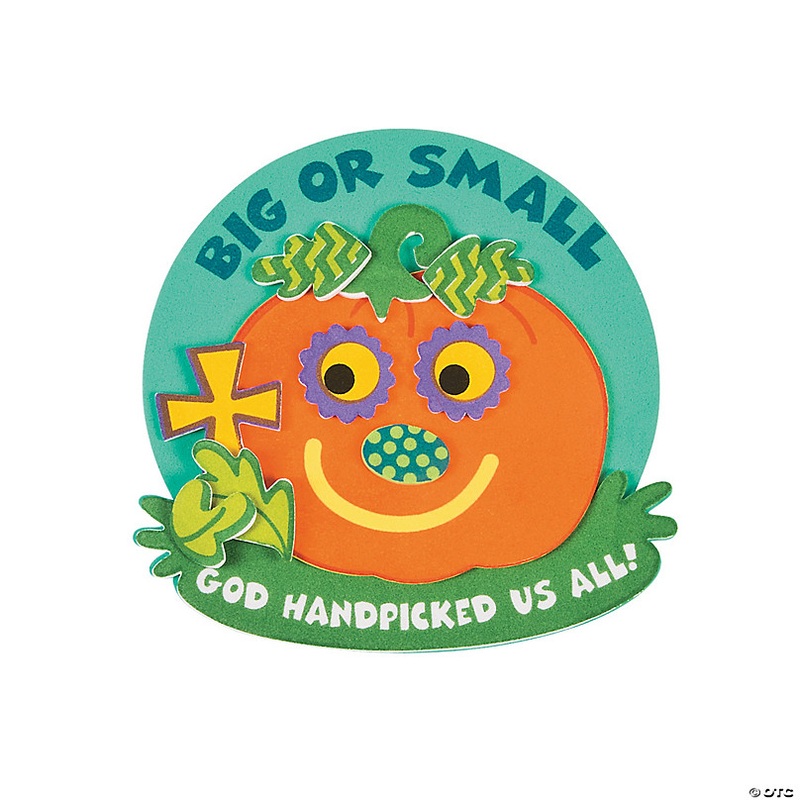 Handpicked By God Halloween Pumpkin Magnet Craft Kit - Makes 12