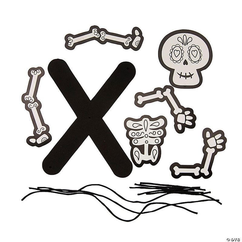 Jumbo Day of the Dead Skeleton Puppet Craft Kit - Makes 6