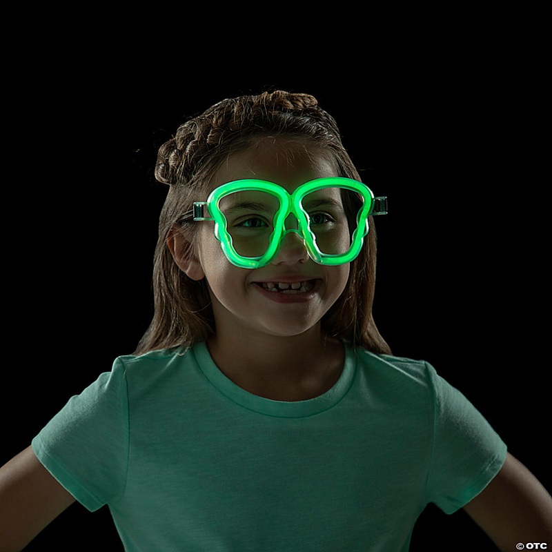 Kids Skull-Shaped Glow Glasses - 12 Pc.