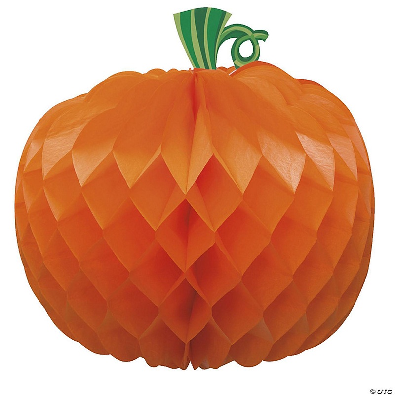 Pumpkin Shaped Honeycomb Centerpiece 10.75 x 24