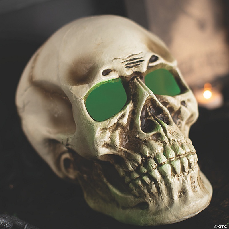 10 3/4 x 12 1/2 Giant Light-Up Skull Plastic Halloween Decoration