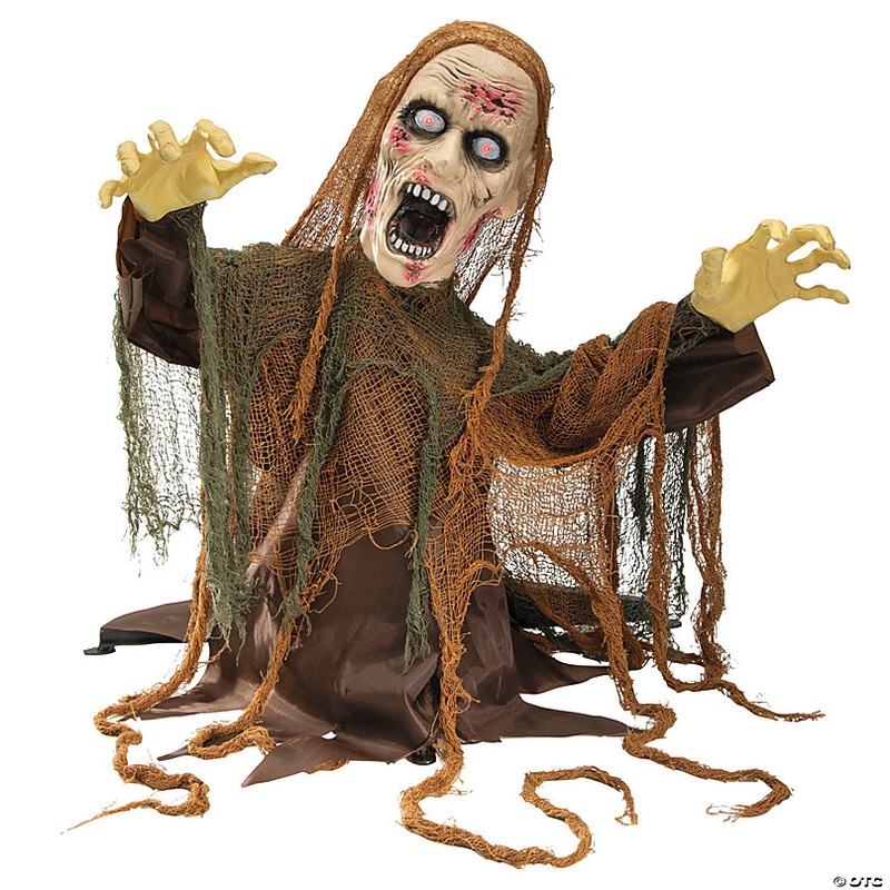 2 Ft. 3 1/2 Animated Groud Breaker Zombie Halloween Decoration