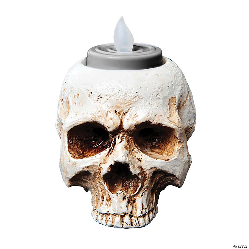 3.4 Skull Tea Lights Halloween Dcor