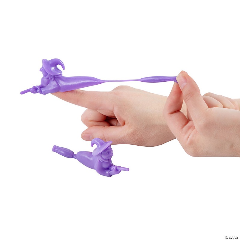 4 x 1 3/4 Halloween Purple Witch Latex Finger Flingers - 12 Pc.