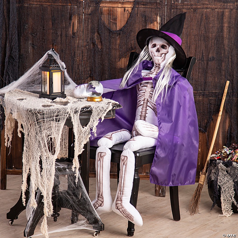 5-Ft. Skeleton Plush Witch Outfit Kit - 3 Pc.