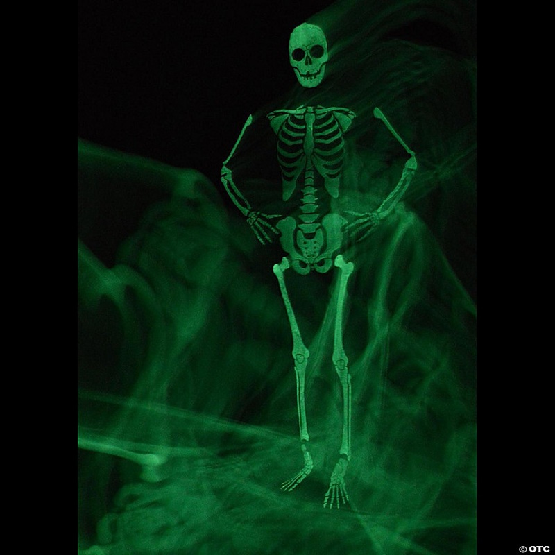 AltSkin Full Body Stretch Fabric Zentai Suit Costume - Glow in the Dark Skeleton (X-Large)