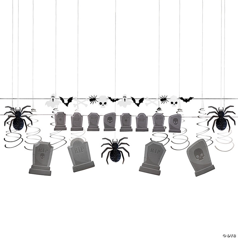 Bulk 17 Pc. Halloween Party Graveyard Decorating Kit