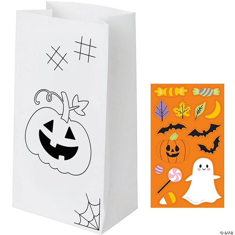 Creative Converting Halloween Activities Paper Treat Bags, 24 ct