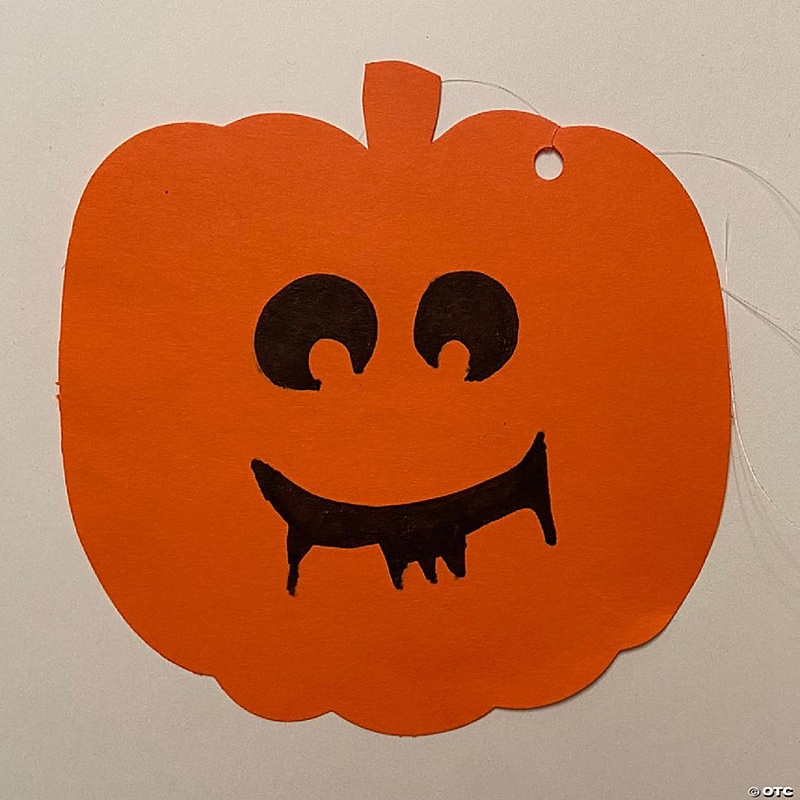 Creative Shapes Etc. - Large Single Color Construction Paper Craft Cut-out - Orange Pumpkin
