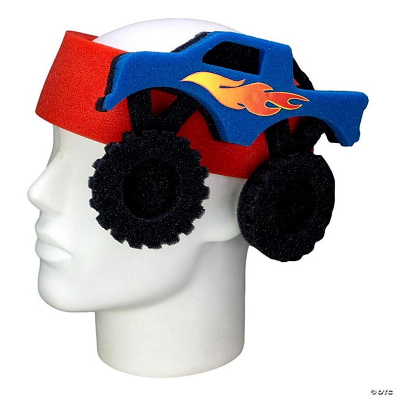 Foam Party Hats Monster Truck Headband - Photo Booth Prop - Party Favors -Halloween - Crazy Hat Day