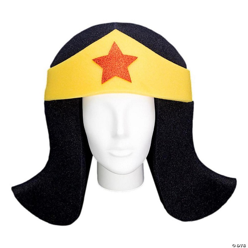 Foam Party Hats Wig with Crown - Photo Booth Prop - Party Favors -Halloween - Crazy Hat Day