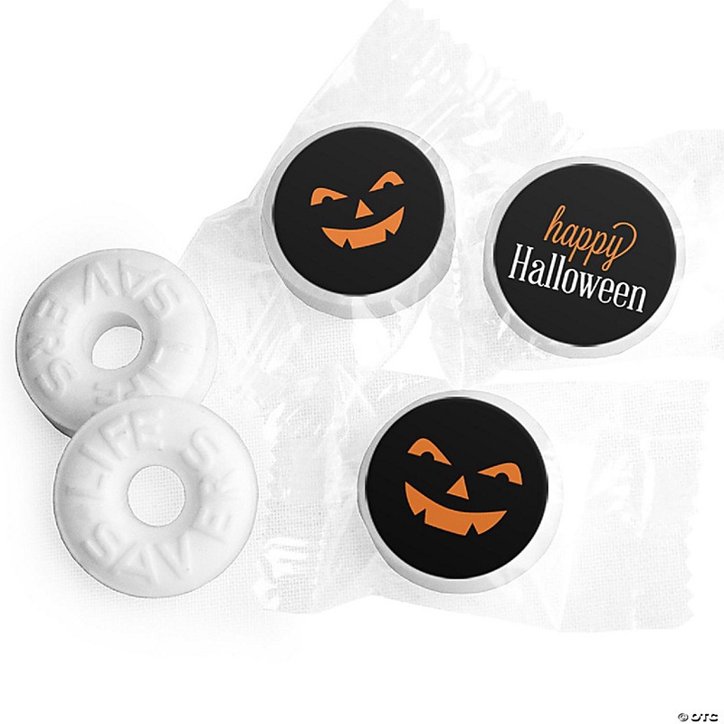 Halloween LifeSavers Mints Party Favors (Approx. 300 mints & 324 Stickers) by Just Candy - Assembly Required - Jack O Lantern