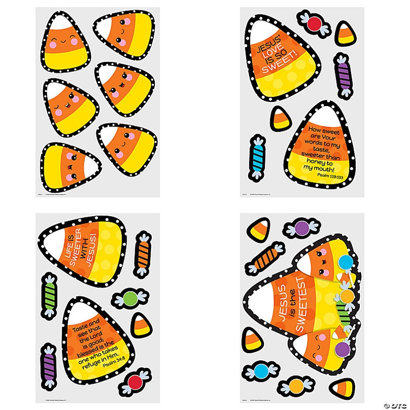 Halloween Religious Candy Corn Door Decorating Kit- 4 Pc.