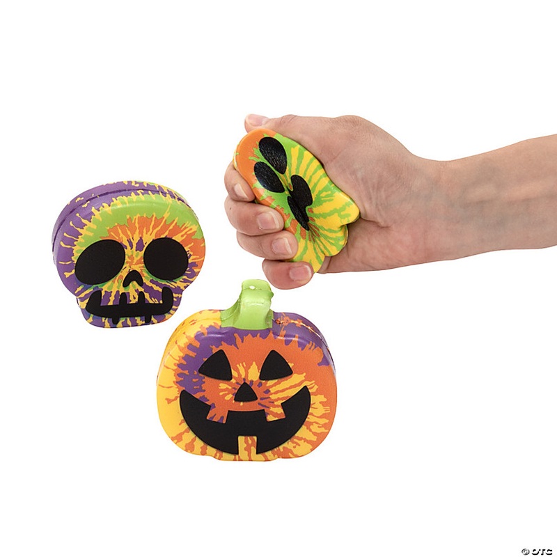 Halloween Tie-Dye Stress Balls - 12 Pc.