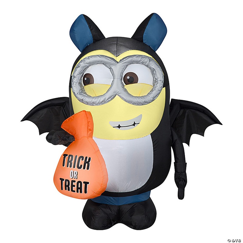 National Tree Company Halloween Airblown Minion Dave in Bat Costume