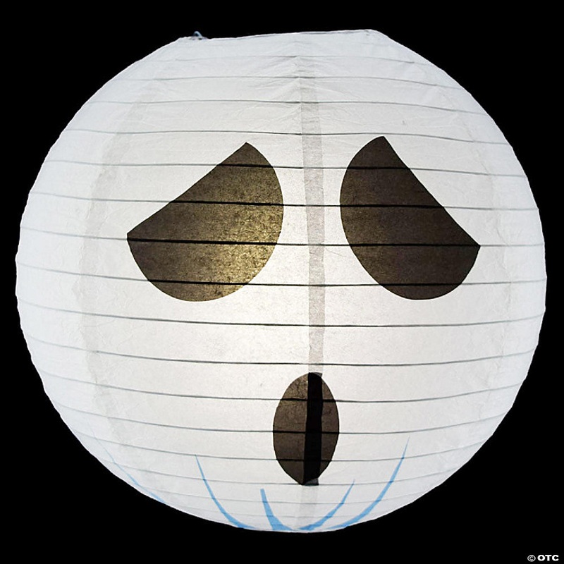 PaperLanternStore Halloween 12-Piece Spooky Ghosts Paper Lantern Party PACK Set, Assorted Hanging Decoration