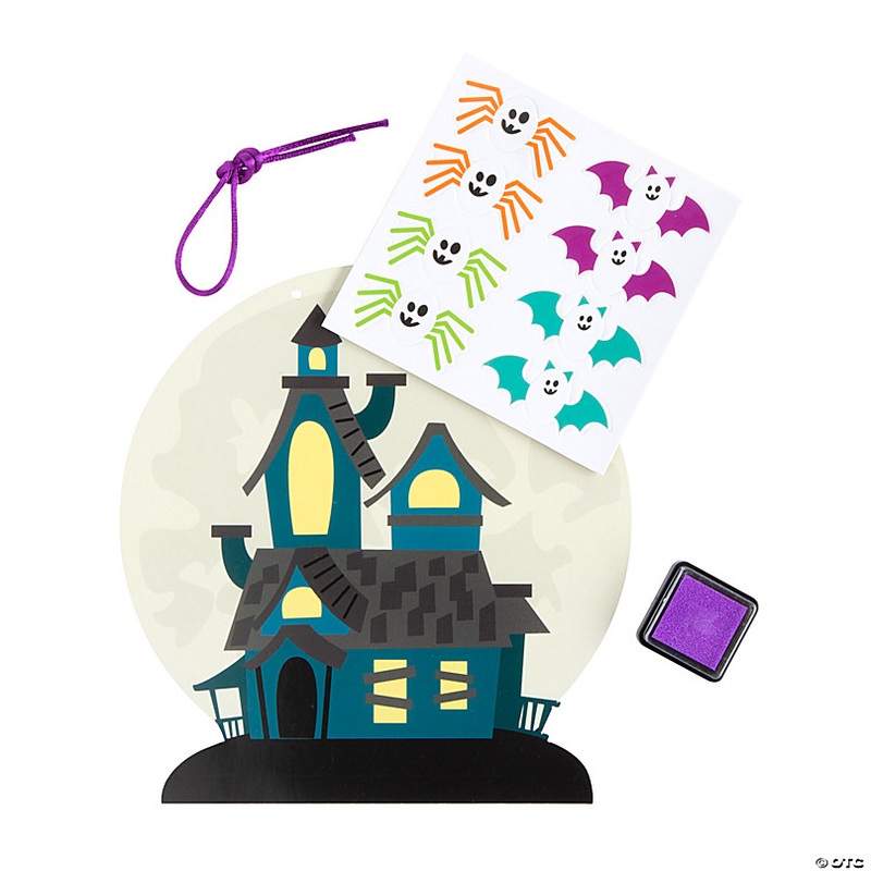 Thumbprint Halloween Haunted House Craft Kit - Makes 12