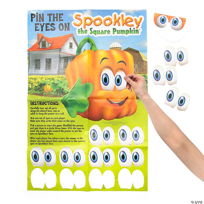 14 Pc. Spookley the Square Pumpkin Pin the Eyes Game for 10