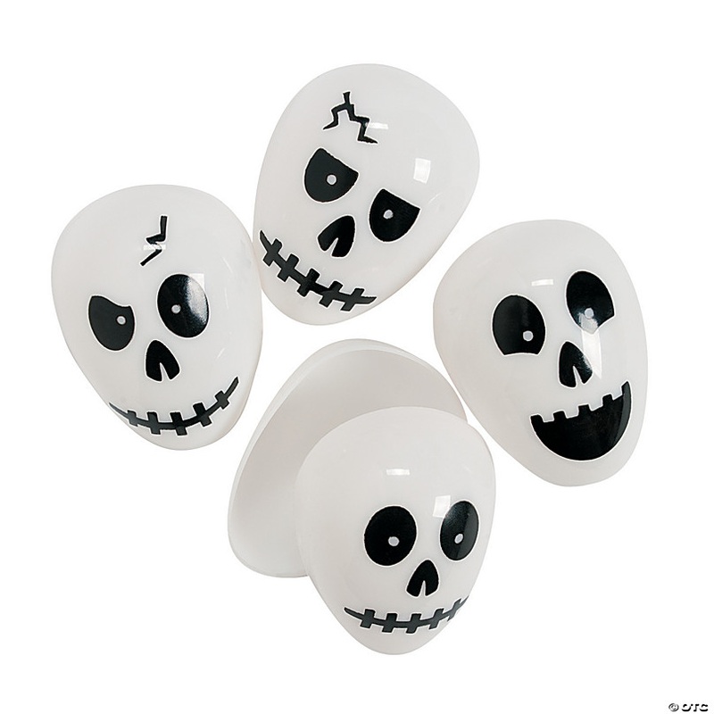 2 1/4 Bulk 72 Pc. Skull Plastic Easter Eggs