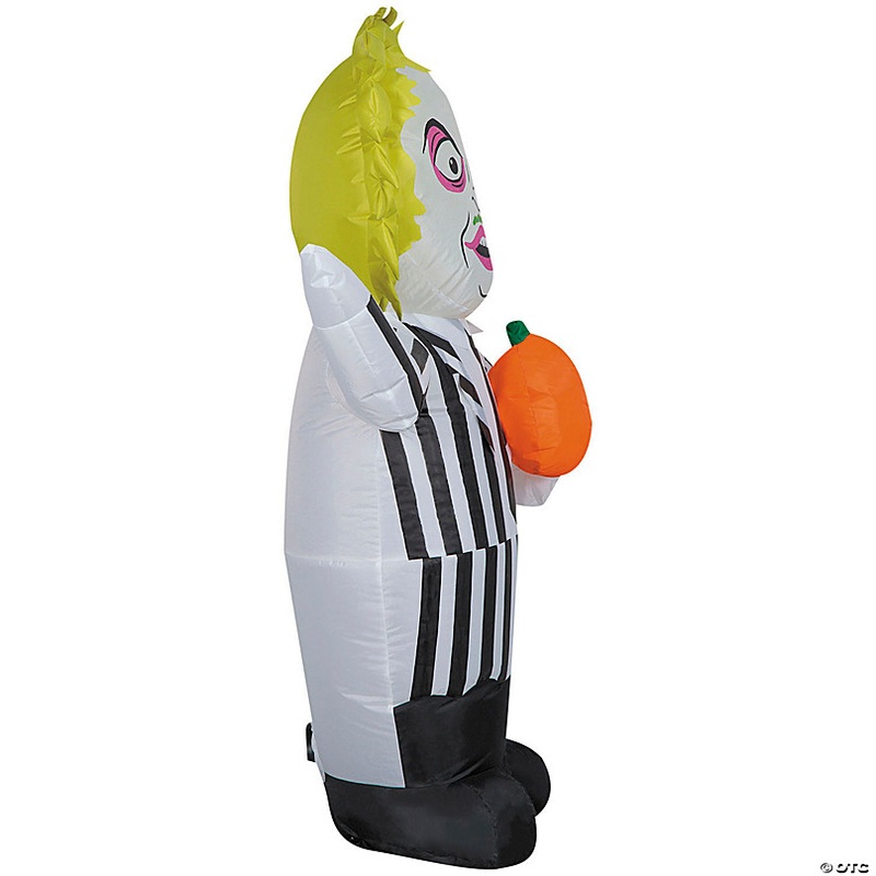 42 Airblown Inflatable Beetlejuice Beetlejuice with Pumpkin Halloween Outdoor Yard Decoration