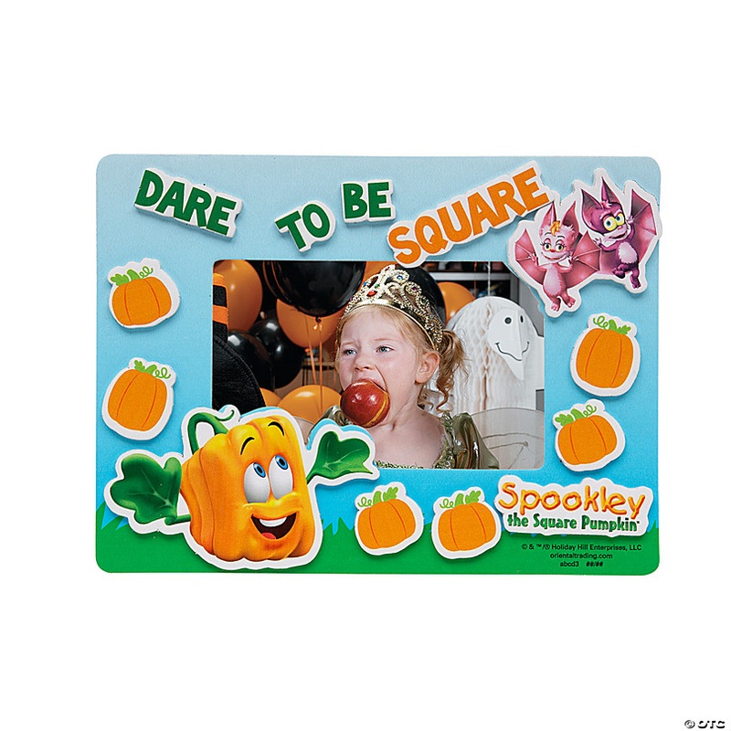 6 3/4 x 5 Spookley the Square Pumpkin Picture Frame Magnet Craft Kit - Makes 12