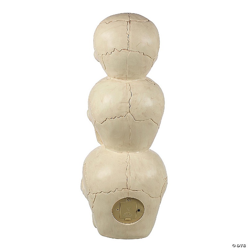 BOO BOX 27.5 Stacking Halloween Skeletons, Scary Halloween Decoration LED Eyes, Sound