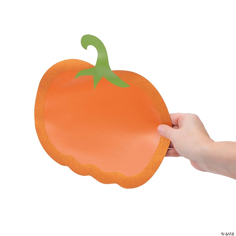 Glittery Pumpkin Cutouts - 6 Pc.