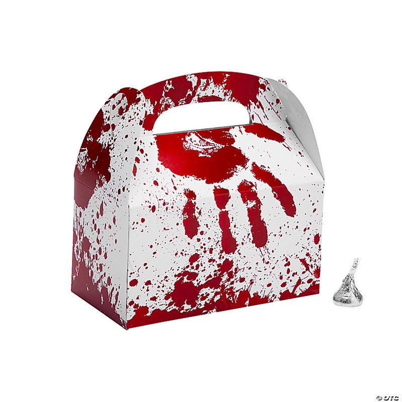 Halloween Horror Party Bloody Favor Boxes - 12 Pc.