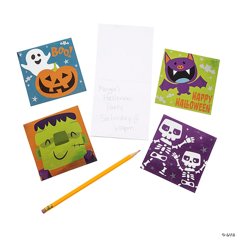 Halloween Icons Metallic Notepads - 24 Pc.