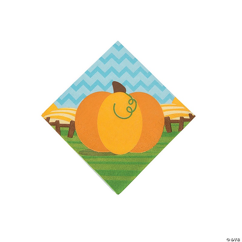 Lil Pumpkin Beverage Napkins - 16 Pc.