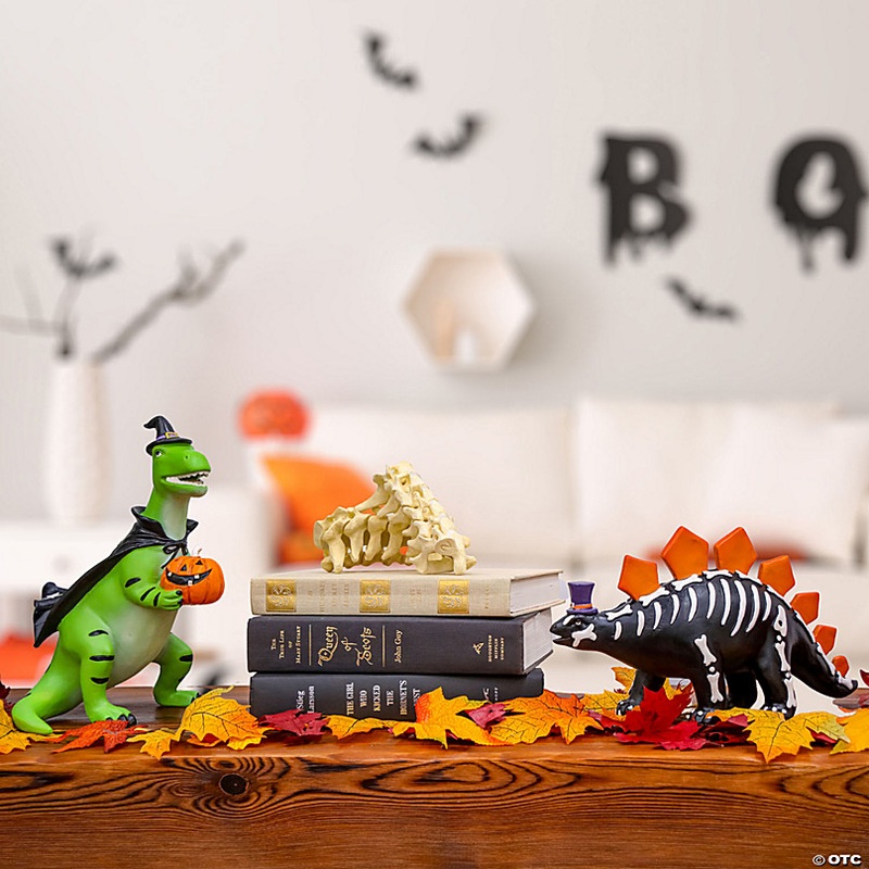 National Tree Company 10 in. Halloween Green Dinosaur Tabletop Dcor