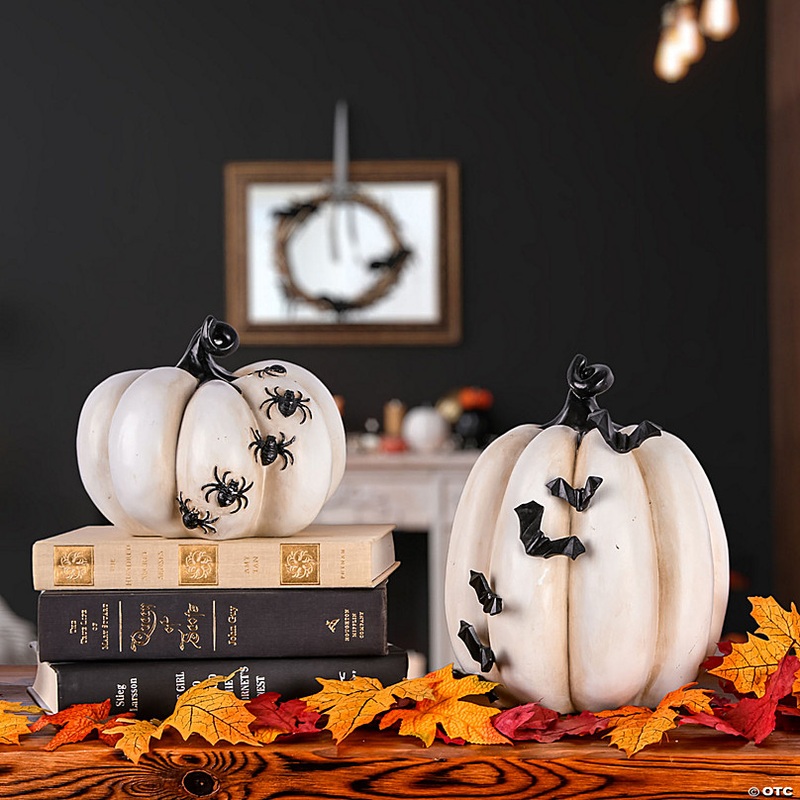 National Tree Company 9 in. Halloween Crawling Bats Pumpkin