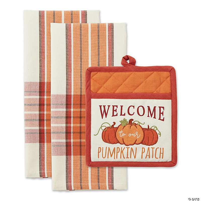 Pumpkin Patch Potholder Gift (Set Of 3)