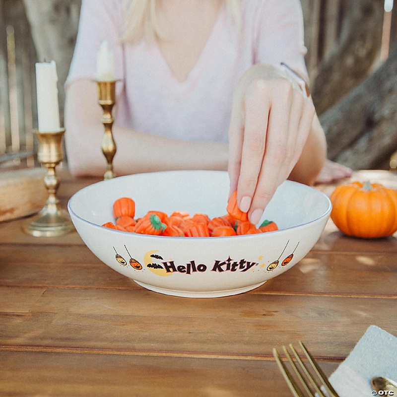 Sanrio Hello Kitty Skeleton Web 9-Inch Ceramic Coupe Dinner Bowl