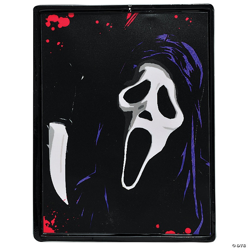 Scream Ghost Face Neon Light-Up Sign Halloween Decoration