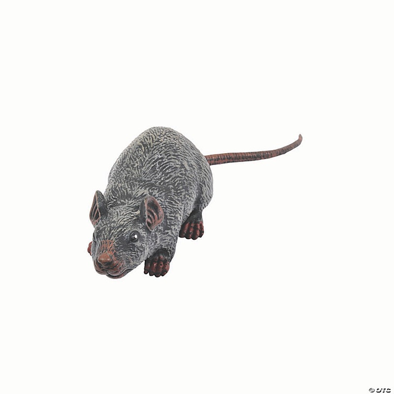 12 1/4  Gray Latex Sewer Rat Halloween Decoration