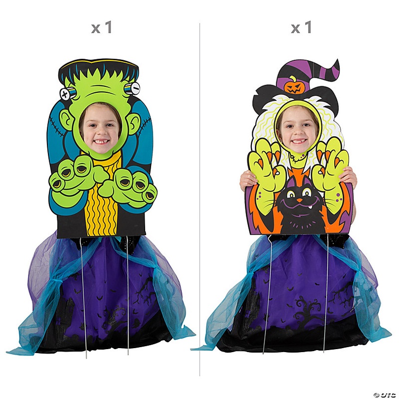 15 x 24 Halloween Faces Yard Sign Kit - 2 Pc.